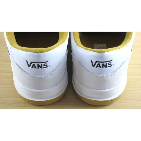 Vans Men's Hylane True White Harvest Gold Striped Lifestyle Shoes Size 10 NIB - Picture 5 of 7